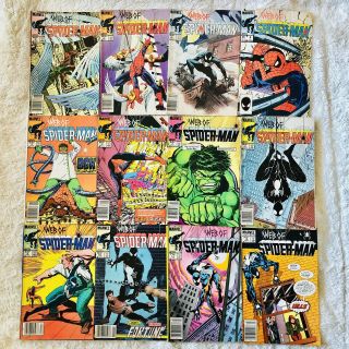 Vintage Web Of Spider - Man (marvel 1984) 1 - 12 & 14 - 24