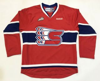 Vintage Reebok Chl Spokane Chiefs Whl Hockey Jersey Adult M Red Canada Sewn