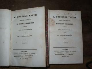 1846 TACITUS ROMAN HISTORIES CORNELII TACITI OPERA VOLS I & II ORELLIUS ROME 2