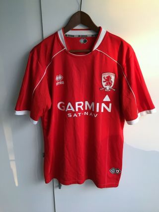 Vintage Middlesbrough Boro Fc Football Shirt Errea Home Kit Size L