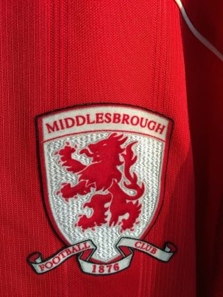 Vintage Middlesbrough BORO FC Football Shirt Errea Home Kit size L 2