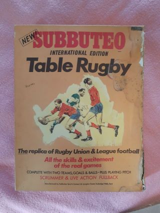 Vintage Subbuteo Table Rugby International Edition