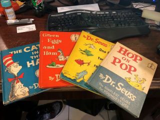 Run Of (4) First Edition Dr.  Seuss Books - Cat In The Hat Etc.