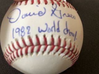 David Green Autograph Baseball 1982 World Champ St.  Louis Cardinals 2