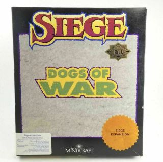 Siege Dogs Of War,  Siege Expansion,  Vintage Ibm Computer Game,  Box,  Manuals.