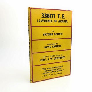 338171 T.  E.  Lawrence Of Arabia By Victoria Ocampo 1st / 1st 1963