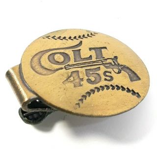 Vtg Mlb Houston Colt 45s Baseball Team Pinch Clamp Collar Lapel Pin Circa 1962