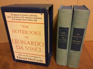 The Notebooks Of Leonardo Da Vinci Edward Maccurdy 1958 Box Set Volumes 1 & 2
