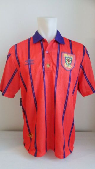 Jersey Shirt Umbro Vintage Scotland Away 93 - 94 L Glasgow Rangers England Walles