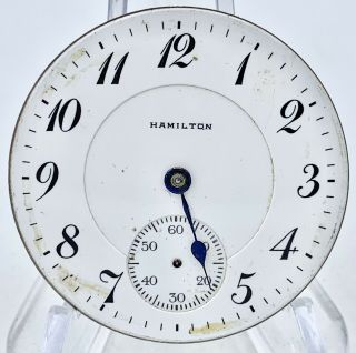 Vintage 16s 17j Hamilton Grade 956 Pocket Watch Movement For Repair