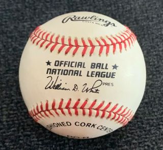 Maury Wills Autographed MLB Baseball Dodgers 