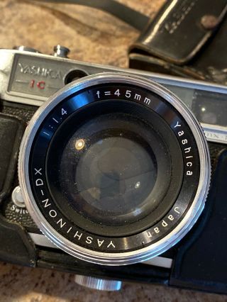 Vintage Yashica IC Lynx - 14E Rangefinder Camera Yashinon DX 45mm F:1.  4 Lens 2