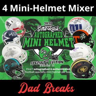 Philadelphia Eagles Autographed/signed Football Mini - Helmets 4 Box Mixer Break