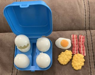 Vintage Fisher Price Fun With Food Bacon And Eggs That Crack Open 1987