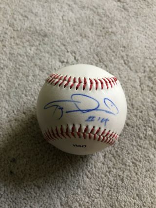 Felix Pie Baltimore Orioles Signed Autographed Baseball Mlb