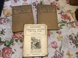 Raemakers Cartoon History Of The War Wwi 1919 (3 Volumes) 100s Illustrations