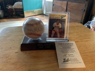 Brooks Robinson Autographed Baseball W/ & Display