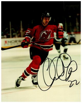 Claude Lemieux Jersey Devils Signed Autographed 8x10 Color Photo