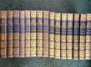 1937 Standard American Encyclopedia 15 Volume Vintage Book Set Complete