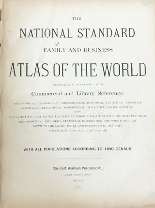 1897 National Standard Atlas Of The World,  Geography Maps History Charts Earth 2