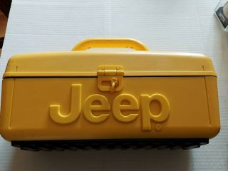 Vintage Telemania Jeep Boombox Radio Portable Am/fm Cd Cassette Yellow.  N/repair