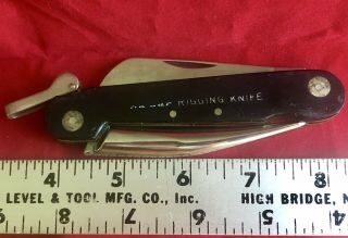 Ka - Bar Usa Model 1121 Vintage Rigging Knife With Marlin Spike.