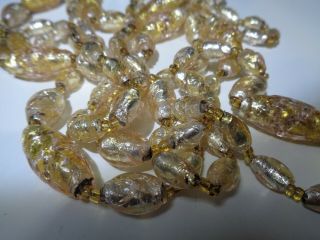 Antique Estate Jewelry 1920’s Flapper Luminous Crackle Glass Beaded Necklace