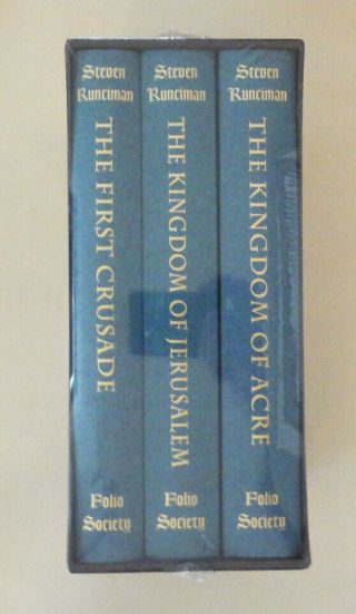 Folio Society.  A HISTORY OF THE CRUSADES.  Runciman.  Three Volumes. 2