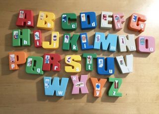Sesame Street Alphabet Letters Plastic Learning Toy A - Z Complete Vintage Tyco