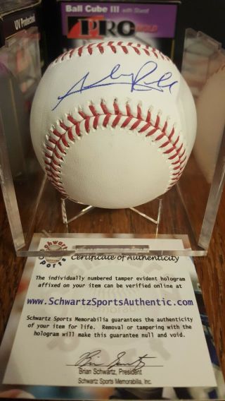 Addison Russell Chicago Cubs 2016 World Series Champion Signed Rob Manfred Ball
