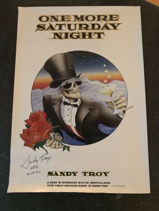 Sandy Troy - Signed Poster " One More Saturday Night " Book Signing 9 - 15 - 91 Nyc