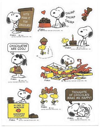 Vintage Hallmark Scratch And Sniff Silly Scents Snoopy Chocolate