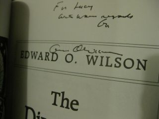 THE DIVERSITY OF LIFE Edward O.  Wilson Signed 1999 Edition Norton Near Fine 2