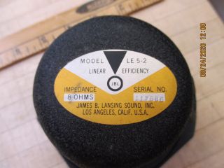 1 Rare Vintage James B Lansing Jbl Le5 - 2 Midrange Speaker 8 Ohms For Restoration