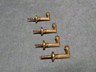 2 Pairs French Vintage Brass Petits Curtain Tie Backs Hooks