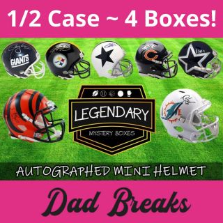 Philadelphia Eagles Autographed/signed Football Mini - Helmets 1/2 Case 4box Break