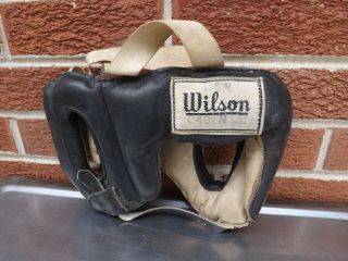 Vintage Wilson Boxing Head Gear Leather - Usn Us Navy