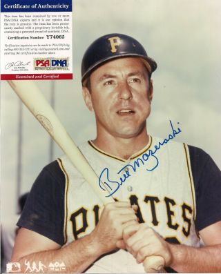 Bill Mazeroski Signed 8x10 Color Photo - Psa/dna - Baseball - Pittsburgh Pirates