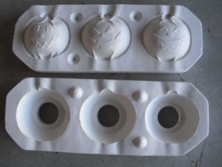 Vintage Clay Magic Ceramic Mold To Make 3 Small Pumpkin Dishes