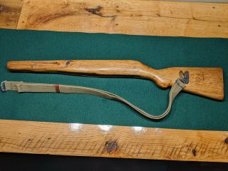 Vintage Chinese Sks Military Rifle Stock With Sling
