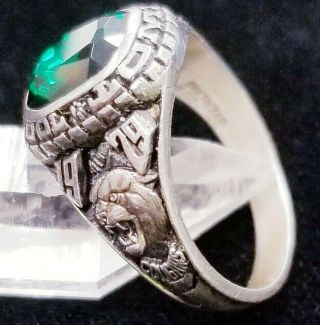 Vintage 70 ' s Emerald Niwot Class Ring Balfour Sterling Silver Size 7 Colorado 3