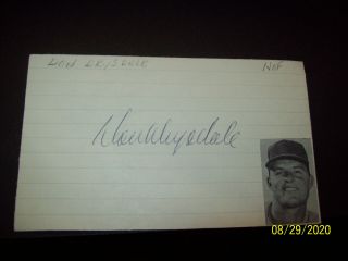 Don Drysdale (1936 - 1993) Signed 3x5 (hof - 1984)