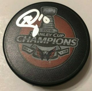 Brett Connoly Signed 2018 Washington Capitals Stanley Cup Puck W/ Case