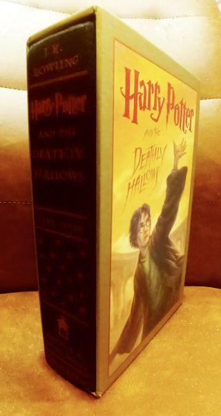 Signed J.  K.  Rowling Harry Potter And The Deathly Hallows W/ Slip Case Deluxe Ed