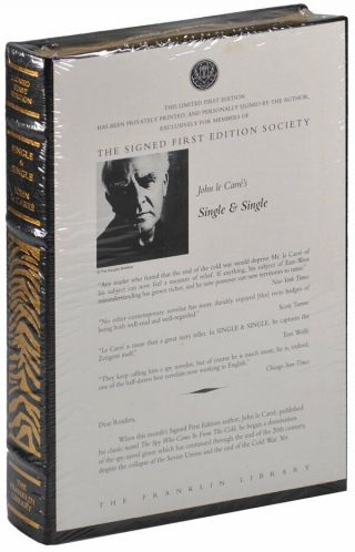 John Le Carre - Single & Single - 1999 - 1st Ed - Franklin Library Signed Limited - Fine