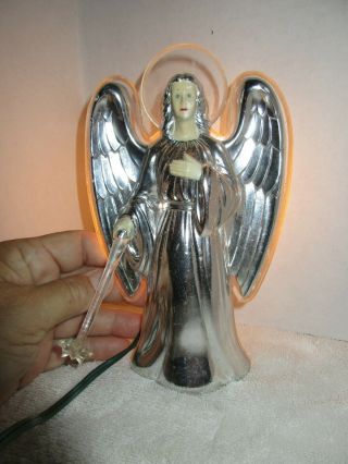 Vintage Lighted Angel Christmas Tree Topper Holiday Decorations 60 