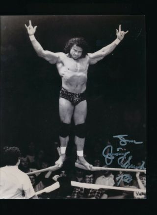 Jimmy Superfly Snuka Signed 8x10 Autograph Wrestling Photo Wwe Wwf Top Rope