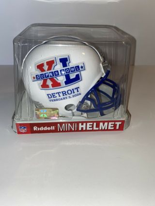 Seattle Seahawks Vs.  Pittsburgh Steelers Bowl Xl Riddell Mini Helmet