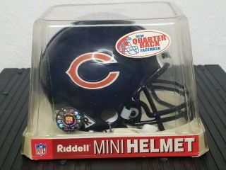 Riddell Nfl Chicago Bears Mini Helmet Collectible Quarterback Facemask