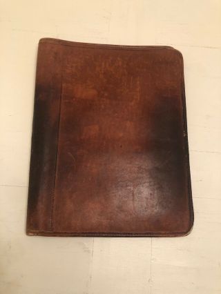 Authentic Coach Brown Leather Pad Folio Portfolio Vintage Distressed